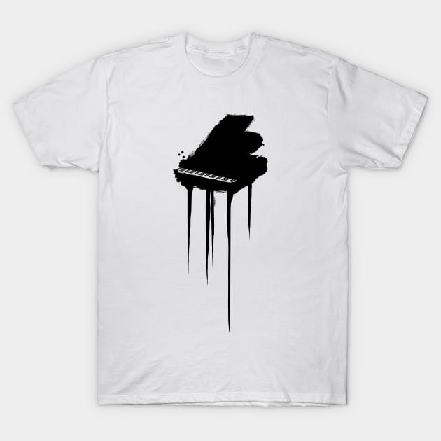 Piano T-Shirt by Black Tee Inc